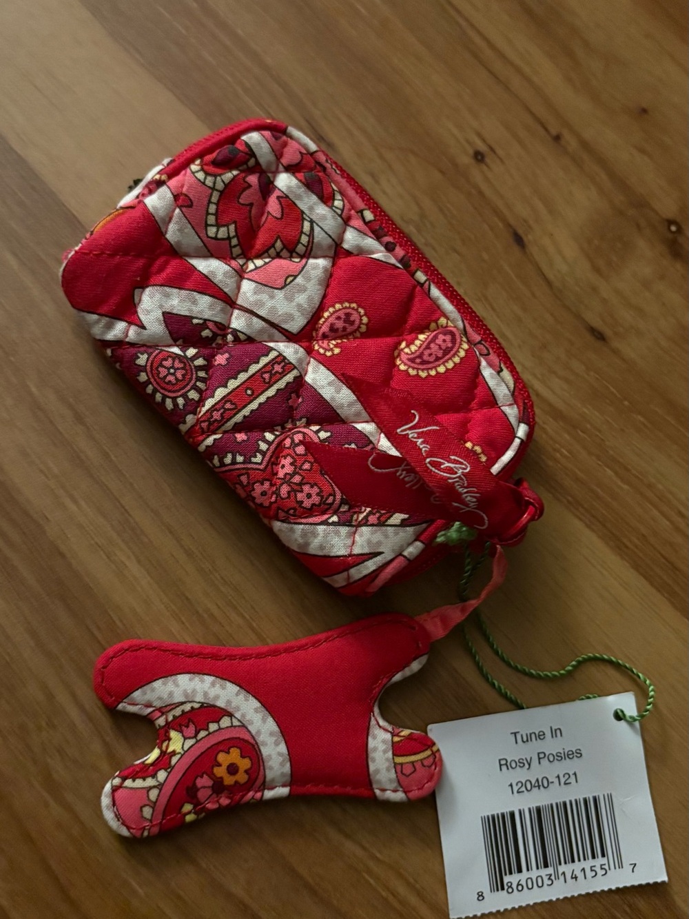 Vera Bradley Tune In Tech/Earbud Case in Rosy Posies